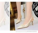2026 Latest Light Luxury Style Women's Casual High Heel Sandals Summer Exquisite Pointed Shallow Mouth Fine Heel Modern Sandals