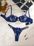2025 Lace Sexy Erotic Floral Embroidery Lingerie Set For Women Sensual Erotic Sexy 2-Piece Bra + Panty Underwear Set ZA824031