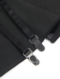 Baby Doll Black PU Leather Lace Sexy Halter Dress With Garter Belts Daring Lingerie for Women Plus Size Club Wear Ladies Dresses