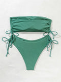Sexy Bandeau Bikinis 2025 Women Brazilian Swimwear Female Swimsuit Two Pieces Bikini Set Bather Bathing Suits Girls Beach Wear