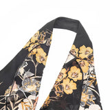 Sexy Backless Halter Neck Camisole For Women French Charm Style Niche Deep V-neck Top With Ruffled Chest And Printed Design 4OIR