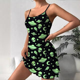 Sexy Leopard Print Nightgown With Spaghetti Strap Slip And Satin Fabric Breathable Comfy For Summer Sleepwear Dress Loungewear