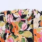 Women's Fashion Casual Floral Print Shoulder Top Women Floral Print Sleeveless Blouse Waist Neck Casual Top For Vacation KAUP