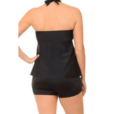 DEKA Deep V Neck Tankini Set Sports Plus Size Bikini Large Swimsuit Female Shorts Swimwear Swimming Beach Wear Bathing Suit