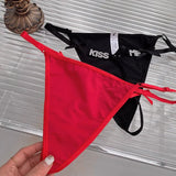 Sexy Girls Thong Women Panties Hot Metal Letter Chain G String Briefs Erotic Underwear Low Waist Female Intimates