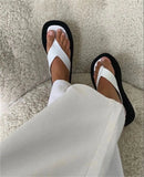 2026 New Arrivals Summer Fashion Black Flip Flops Flat Sandals Women Leisure White Slides Shoes Comfy Walking Beach Footwear