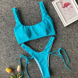 2026 High Cut Micro Thong Bikini Female Thong Bikinis Swimsuit Women Swimwear Two-pieces Bikini Set Brazilian Bathing Suit Swim