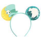 Disney Festival Party Cosplay Mouse Ears Headband 3.3" Ears Glitter Hairband Without Bow For Boys DIY Cartoon Hair Accessories