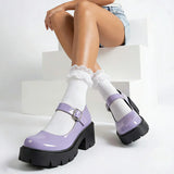 2026 Plus Size 44 Sweet Violet Mary Janes Pumps Gothic Black Red 6cm Square Heels Cute Lolita Platform Shoes Women
