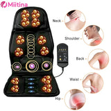 Car Electric Massage Chair Pad Heating Vibrating Back Massager Chair Cushion With Remote Controls Home Office Lumbar Pain Relief