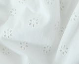 Foridol White Cotton Summer Women's Dress 2025 Off Shoulder Strapless Mini Beach Dress Casual Flower Embroidery Drawstring Dress