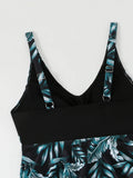 Strappy Printed Tankini 2026 Large Plus Size Swimsuit Women Beach Dress Swimwear Female Bathers Bathing Swimming Swim Suit 4XL