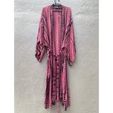 New 10 Colors Printed Long Sleeve With Belt Tunic Beach Cover Up Cover-ups Beach Dress Beach Wear Beachwear Female Women V4521