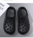 Men Summer Slippers Close Toe Leisure Clogs Soft EVA Anti-slip 2 Way Wear Shoes Couples Indoor Beach Slides Street Sandals