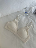 MOYISU French Triangle Cup Micro Push-up|Large & Small Breast|Sexy Nude Lightweight Skin Bra Cover Summer Comfort Fit