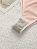 Women's Sexy High Elastic Underwear With A Seamless Cotton Triangle At The Waist And A Three Color Checkered Design C2482