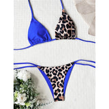 Halter Splicing Leopard Bikinis 2026 Satin Bikini Female Swimsuit Women Swimwear Two-pieces Bikini Set Micro Bathing Suit Swim