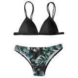 Leaves Print Bikinis Set For Women Swimwear 2024 Padded Push-Up Beachwear Bather Bathing Set Beachwear Summer Bikini Set Femme