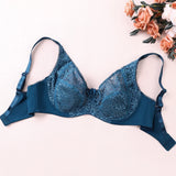 Sexy Womens Bras Ultra-Thin Perspective Deep V Lace Sheer Plus Size Bra Female Underwear Lingerie BH Tops D E F Cup