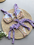 2025 New Bikini European and American Sexy Bikini Floral Split Women's Swimsuit Swimming Suit for Women Maillot De Bain