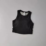 Women's Tight-Fitting Yoga Sports Vest Fixed Chest Pad Sports Bra Breathable Gym Workout Running Top