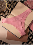 Ice Silk Leopard Women Panties Sexy G String Thong Seamless Underwear T Back Candy Color Girls Briefs Underpants Plus Size M-XXL