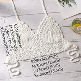Sexy Crochet Crop Top Bikini Crop Top Women Crochet Boho Beach Camisoles Bikini Bralette Halter Cami Knitted Bra Backless