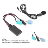 6Pin   Cable Car Stereo AUX‑IN Adapter with Microphone Fit for Clio/Espace/Megane