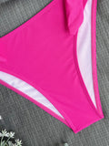 Sexy Front Bow Knot Push Up Bikinis Two Pieces Solid Swimsuit Tie Bikini Swimsuit Swimwear Biquini Conjunto De Bikini Tankini