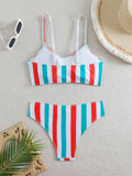 High Waist Bikini 2026 Women Strappy Swimsuit Sexy Striped Swimwear Female Bathers Bathing Swimming Swim Suit Summer Beachwear