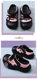 2026 New DIY Lace-up Fashion Clogs For Women Platform Slippers Thick Sole Summer Shoes Female Street Sandals Home Beach Slides
