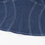2026 Street style stretch imitation denim camisole V-neck slim fit versatile hot girl top