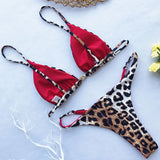 2025 Sexy Leopard Brazilian Bikini Women Swimsuit Female Thong Swimwear Two Pieces Bikini Set Mini Micro Bathing Suit Swim Lady