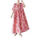 Long Dresses For Women Casual Summer Trendy Boho Style Pleated Cover Up Vestidos Daily Wear High Quality Elegant Maxi Dress