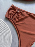 Shiny Sparkling U Shaped Female Swimsuit High Waist Bikini Women Swimwear Two-pieces Bikini Set Pool Bathing Suit Swim Beachwear