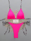 Halter Triangle String Bikinis 2026 Women Sexy Swimsuit Solid Brazilian Swimwear Female Bathers Bathing Swimming Swim Suit