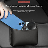 Universal Car Organizer Pocket Bag For Car Storage Box Collecting Bag Cards Phone Key Paste Box Self Adhesive Car Storage Pocket