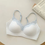 Elegant Summer Seamless Bra Small Breasts, Cooling Wireless Bralette Anti-Sagging, Breathable Comfort & Support Fixed Cup MOYISU