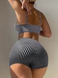 Drawstring Front Shorts Bikinis 2026 High Waist Swimsuit Women Swimwear Female Bathers Bathing Swimming Swim Suit Beachwear