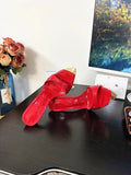 Black glossy  Female High Heels Open Toe Slides Trending Breathable Women Summer Outfit Casual Shoes12cm Sandals