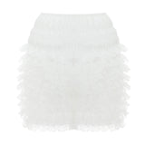Fashion Women Ladies Solid Lace Frilly Ruffle Knicker Underwear Short Pants Safety Shorts