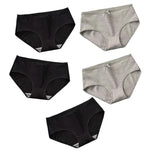 5Pcs/Set Cotton Briefs Women Panties Sexy Lingerie Women's Underpants Low Waist Panty Comfy Breathable Seamless Underwear