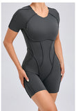 Short Jumpsuit Gym Clothes For Women Sportswear Fitness Overalls Backless Scrunch Booty Yoga Suit Sports Set Outfit