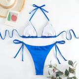 Sexy Shiny Pu Faux Leather Bikini 2025 Women Swimwear Female Swimsuit Two-pieces Bikini set String Bather Bathing Suit Swim Lady
