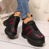 Chunky Platform Sports Sneakers Women Fashion Lace Up Thick Bottom Vulcanized Shoes Woman Plus Size 42 Non Slip Sport Shoes