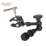 Super Clamp 7/11 inches Adjustable Magic Articulated Arm for Mounting HDMI Monitor LED Light LCD Video Camera Flash Camera DSLR
