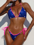 Shiny Sequin Brazilian Cheeky Bikini Women Swimwear Female Swimsuit Two-Pieces Bikini Set Bather Bathing Suit Swim Lady V3861
