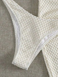 Sexy Halter Women Solid White Bikini Sets Three Pieces With Cover Skirt Swimsuit Swimwear Bathing Suit Beach Outfits Biquini