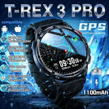2026 New T-Rex3 Pro GPS Tracker Smartwatch Men 120-Day Standby 1100mAh Clock Rugged Outdoor Sport 10ATM Waterproof Call Watches