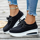 Red Chunky Platform Sneakers Women Comfortable Non Slip Thick Sole Casual Shoes Woman Plus Size 43 Lace Up Sport Shoes Female